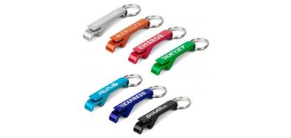 Snappy Metal Bottle Opener Key Ring