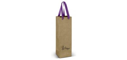 Wine Ribbon Handle Paper Bag