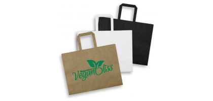 Large Flat Handle Paper Bag Landscape
