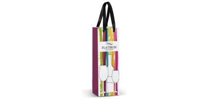 Champagne Ribbon Handle Paper Bag - Full Colour