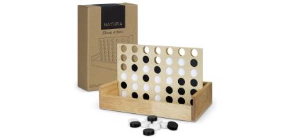 NATURA Quattro Wooden Four-in-a-Row Game