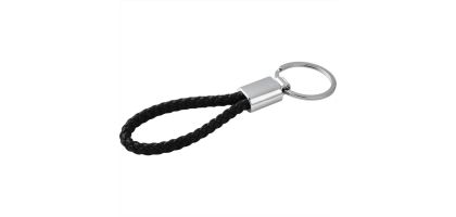 Vegan Leather Twist Keyring