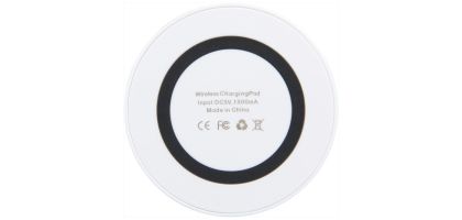 Freal Wireless Charging Pad, White/Solid Black