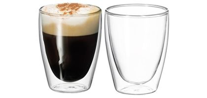 Caffe Twin Wall Glass 250ml Set of 2 -  AVANTI