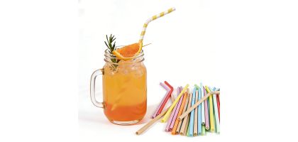 Custom Disposable 3-ply Bendable Drinking Paper Straw