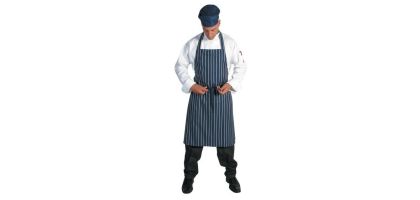 Pinstripe Full Bib Apron - No Pocket
