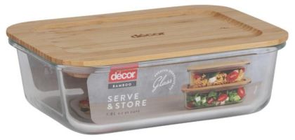 Decor Bamboo Serve and Storage Oblong 1L