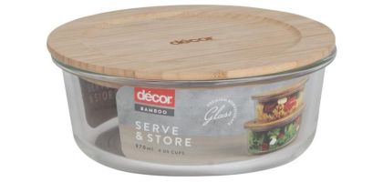 Decor Bamboo Serve and Store Round 970ml