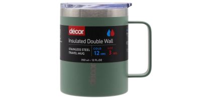 Double Wall Reusable Travel Mug Stainless Steel 350ml