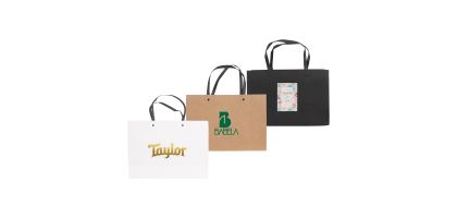 Small Crosswise Paper Bag with Knitted Handle(250 x 170 x 90mm)