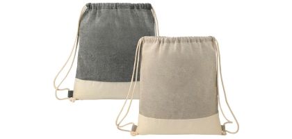 Split Recycled Cotton Drawstring Bag
