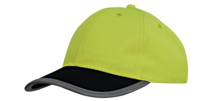 Hi Vis Safety Cap with Reflective Trim