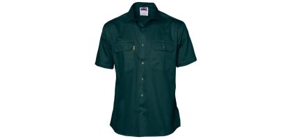 Cotton Drill Work Shirt - Short Sleeve