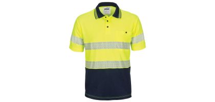 HIVIS Segment Taped Cotton Backed Polo - Short Sleeve