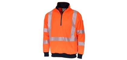 HiVis Segmented Tape X Back 1/2 Zip Jumper