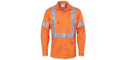 HiViS D/N Cotton Shirt X Back CSR T Long Sleeve