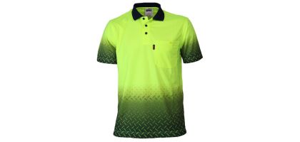 HiVis Sublimated Diamond Plate Polo