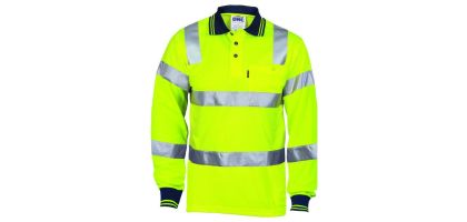 HiVis Biomotion Tapped Polo Long Sleeve