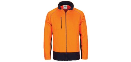 HiVis 2 Tone Full Zip Fleecy Sweat Shirt With 2 Side Zipped Pockets
