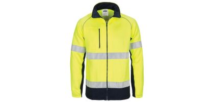 HiVis 2 Tone full zip fleecy sweat shirt CSR R/Tape