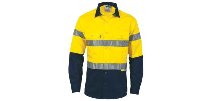 HiVis Two Tone Drill Shirts With 3M8906 R/Tape Long Sleeve