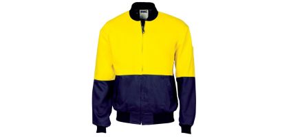 HiVis Two Tone Cott on Bomber Jacket