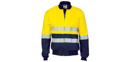 HiVis Two Tone D/N Cotton Bomber Jacket with CSR R/tape