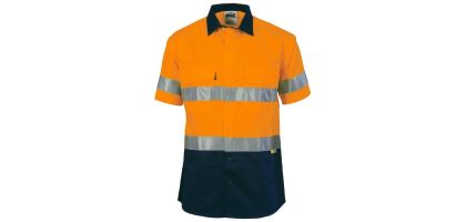 HiVis Two Tone Drill Shirt with 3M 8906 R/Tape - Short Sleeve