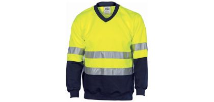 Hivis Two Tone Sweatshirt (Sloppy Joe) With Generic R/Tape V-Neck