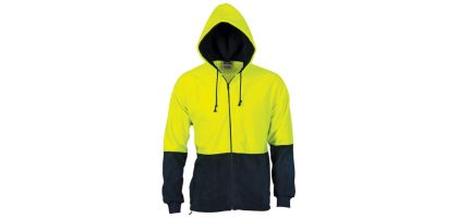 HiVis Two Tone Full Zip Polar Fleece Hoodie