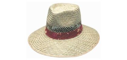Natural Straw Hat with Green Under