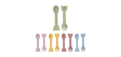 Bear Shape Silicone Kids Cutlery