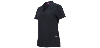 Ladies Nu Mandarin Collar Srub Top
