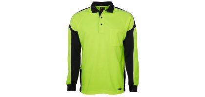 Hi Vis Long Sleeve Polo with Arm Panel