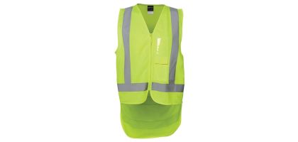 Hi Vis Zip Drop Tail H Pattern (D+N) Vest