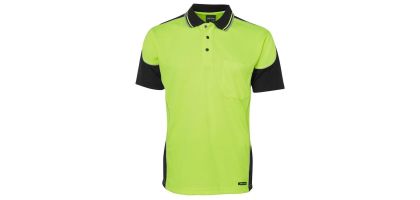 Hi Vis Contrast Piping Work Polo