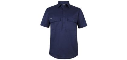 JBs Short Sleeve Stretch Close Front Work Shirt