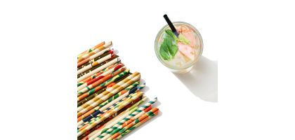 Custom Disposable 4-Ply Straight Angled Paper Straws