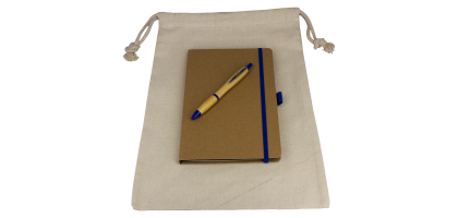 Gift Set - Drawstring Bag + JournalBook + Pen