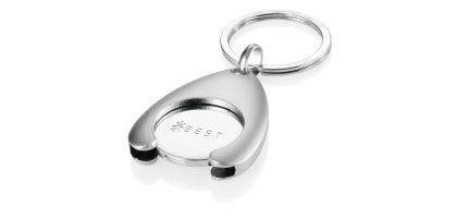 SANTOS Metal Keyring with Shopping Trolley Coin Holder