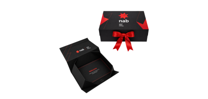 Full Colour Magnetic Gift Box with Ribbon - Small