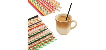 Custom Disposable 4-ply Straight Drinking Paper Straw
