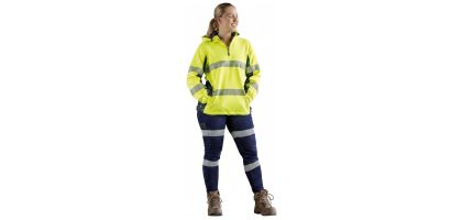 Womens FLX & Move Hi Vis Taped Liquid Repellent Fleece Hoodie