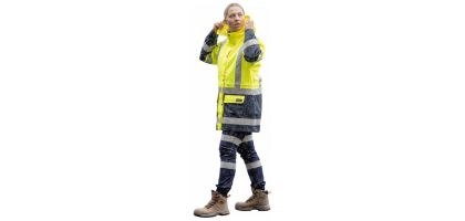 Womens Taped Hi Vis 5 in 1 Rain Jacket