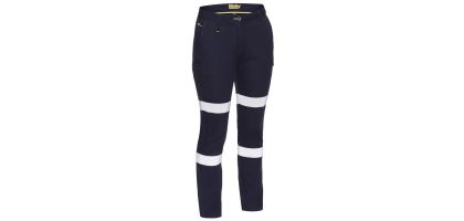 Women's Taped Cotton Cargo Pants - Navy