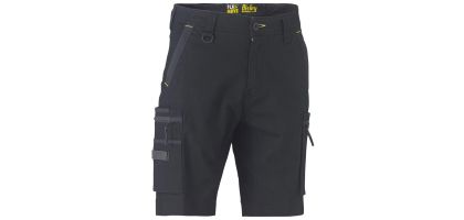 Flx & Move Stretch Utility Zip Cargo Short - Black
