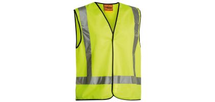 Taped X Back Hi Vis Vest - Yellow