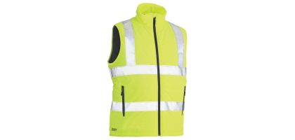 Taped Hi Vis Puffer Vest - Yellow