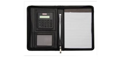 A5 PU Zip Round Compendium