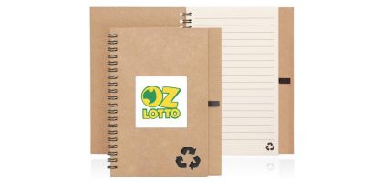 Eco Notebook Recycled Paper Spiral Bound - Natural